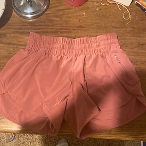 pink lululemon tracker shorts